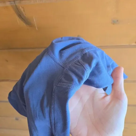 Nike Yoga Short Luxe High Waisted Training Biker Blue Violet Soft Pull On Gym M - Picture 5 of 6